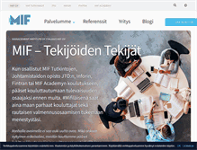 Tablet Screenshot of mif.fi